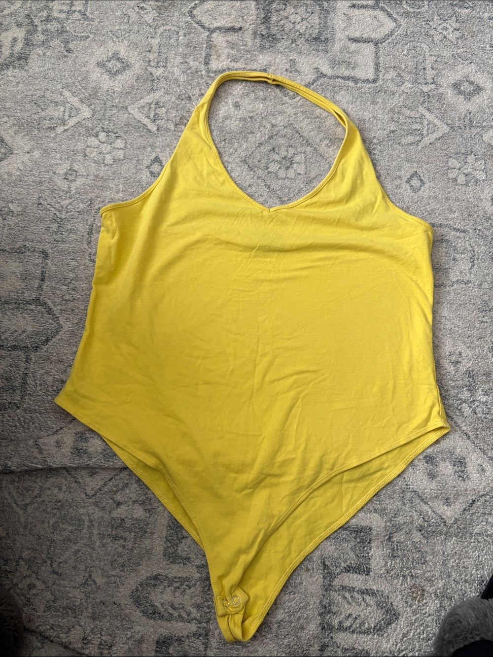 Forever 21 Yellow Halter Bodysuit